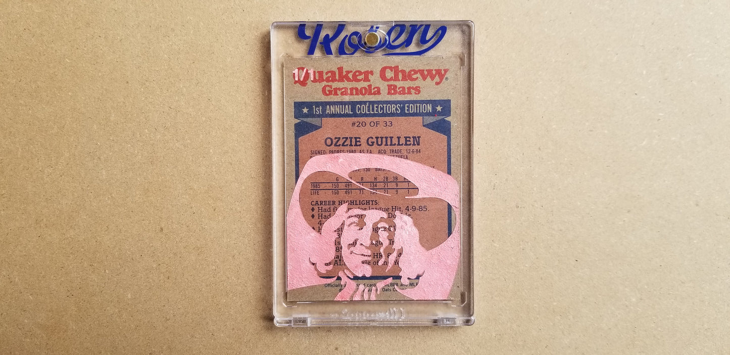 Baseball card art by Matthew Lee Rosen (aka Matthew Rosen) - Gum Stick Collector Cards - 1986 Topps Quaker Chewy