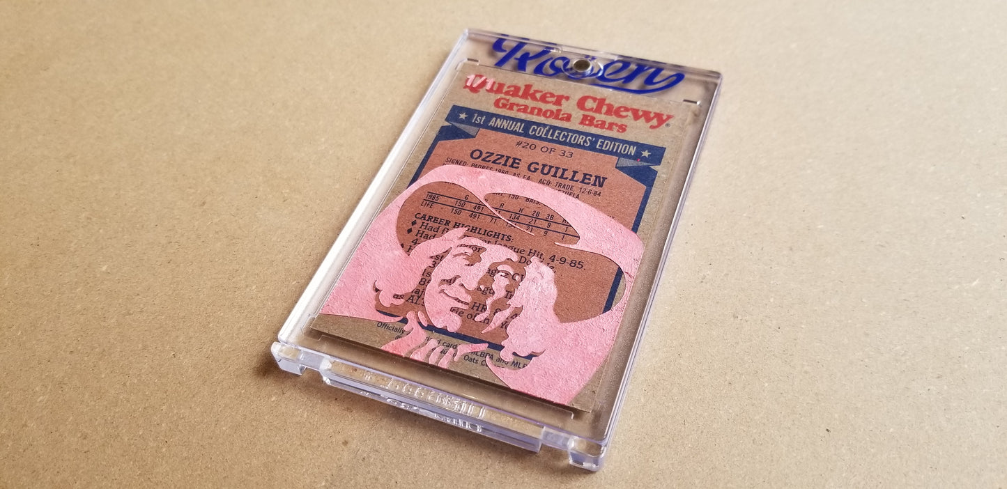 Baseball card art by Matthew Lee Rosen (aka Matthew Rosen) - Gum Stick Collector Cards - 1986 Topps Quaker Chewy