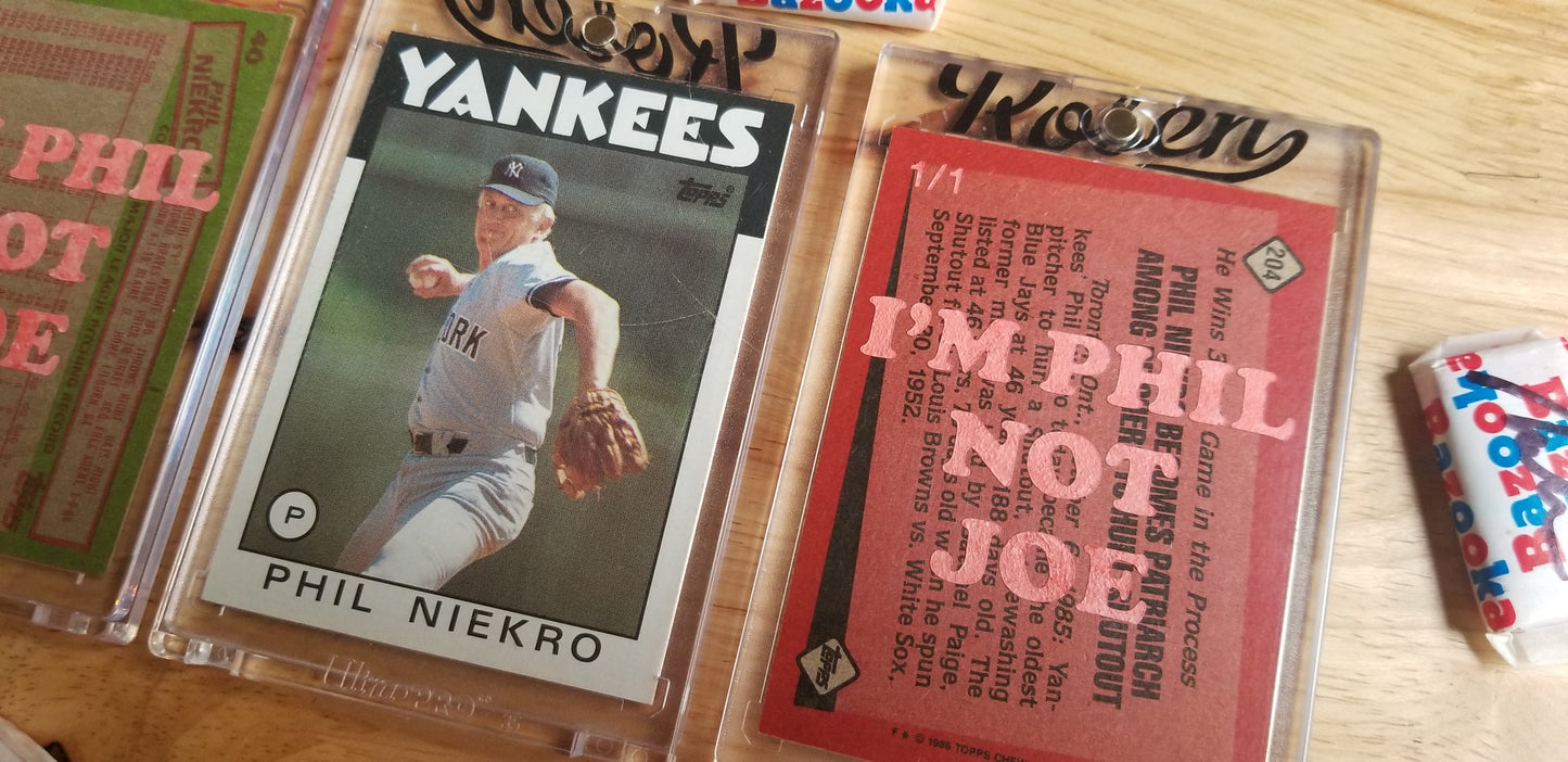 Baseball card art by Matthew Rosen - Phil Niekro