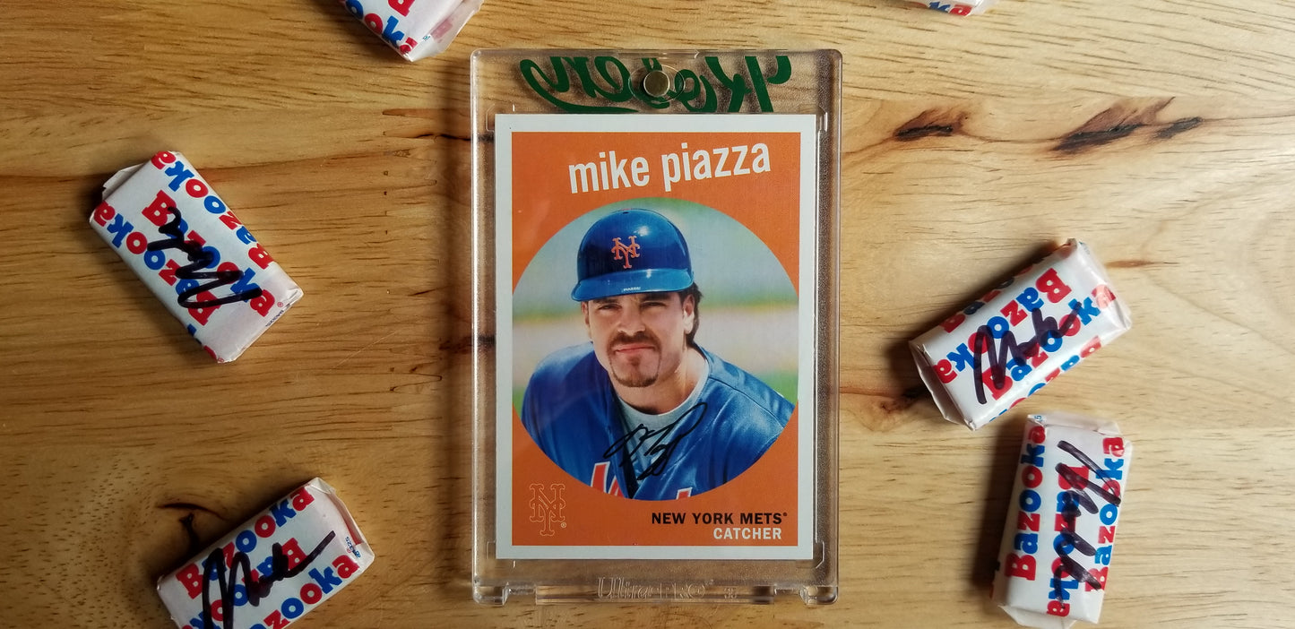 Baseball card art by Matthew Lee Rosen (aka Matthew Rosen) - Mike Piazza