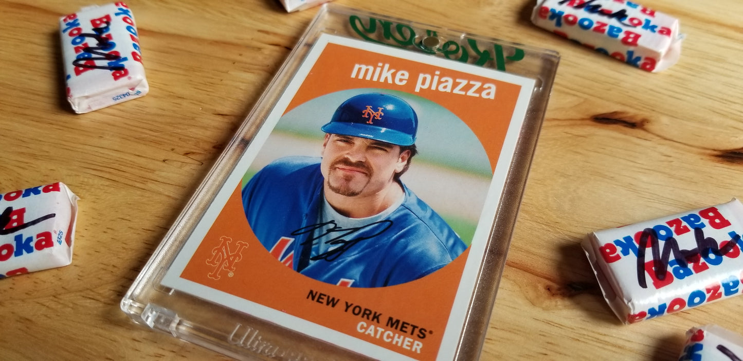 Baseball card art by Matthew Lee Rosen (aka Matthew Rosen) - Mike Piazza