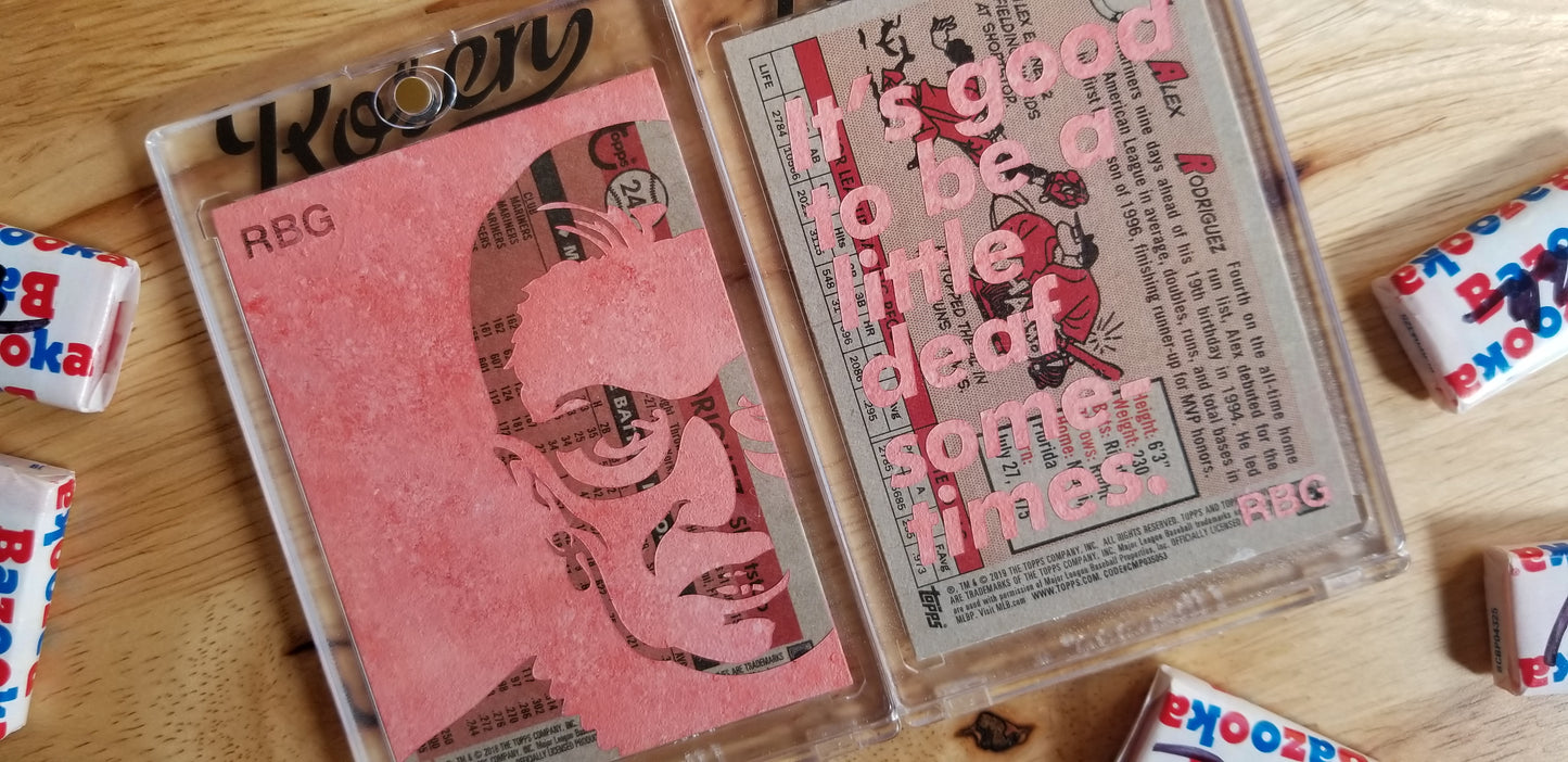 Baseball card art by Matthew Rosen - Ruth Bader Ginsburg