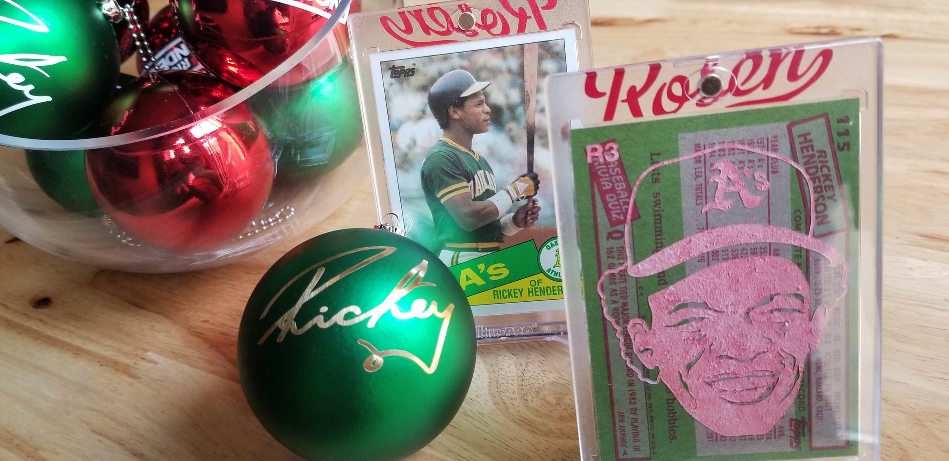 Baseball card art by Matthew Lee Rosen (aka Matthew Rosen) - How Rickey Stole Christmas