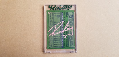 Baseball card art by Matthew Lee Rosen (aka Matthew Rosen) - Gum Stick Collector Cards - Rickey Henderson Series