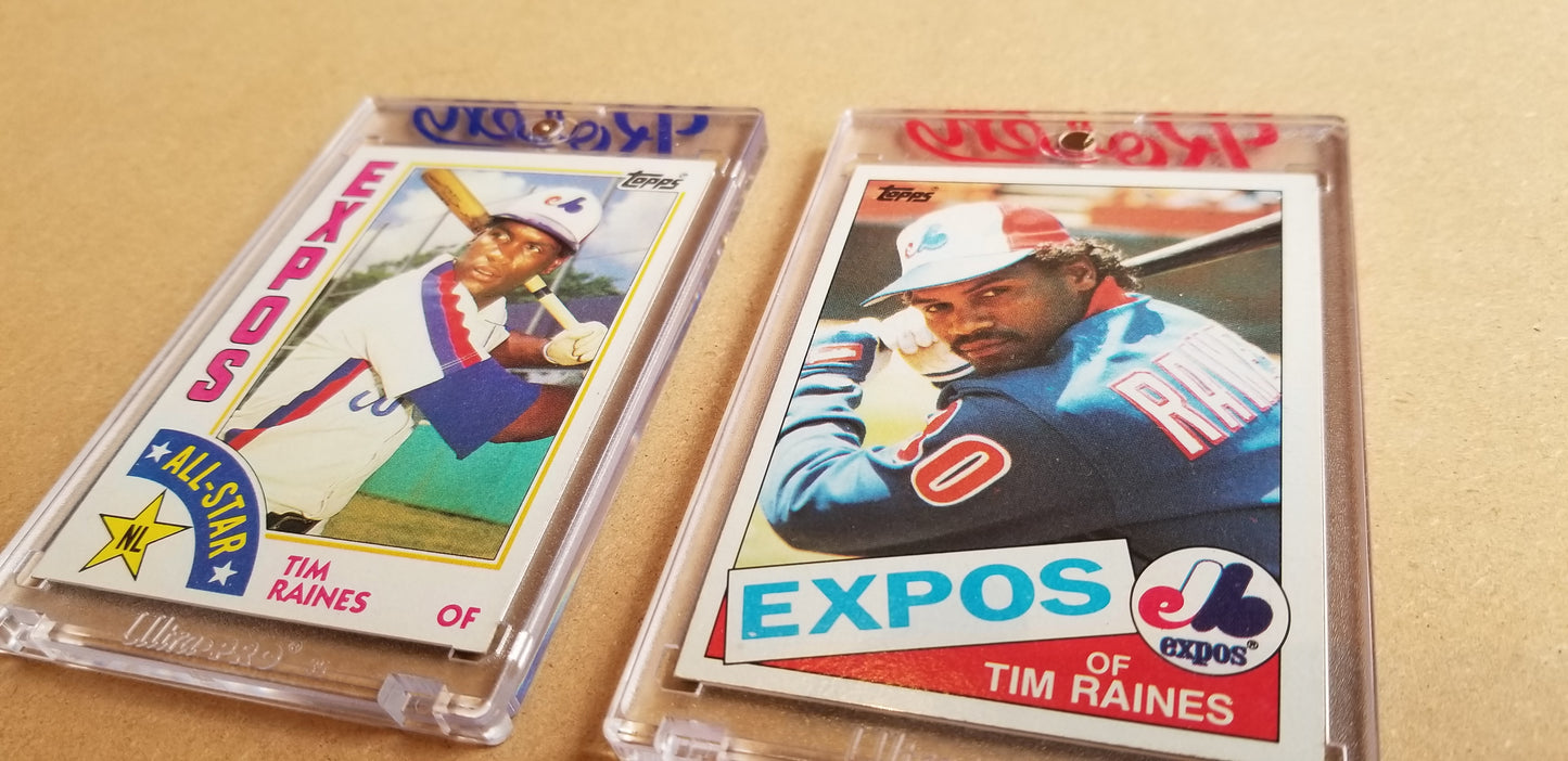 Baseball card art by Matthew Lee Rosen (aka Matthew Rosen) - Gum Stick Collector Cards - Tim Raines (Rock, Paper, Scissors)