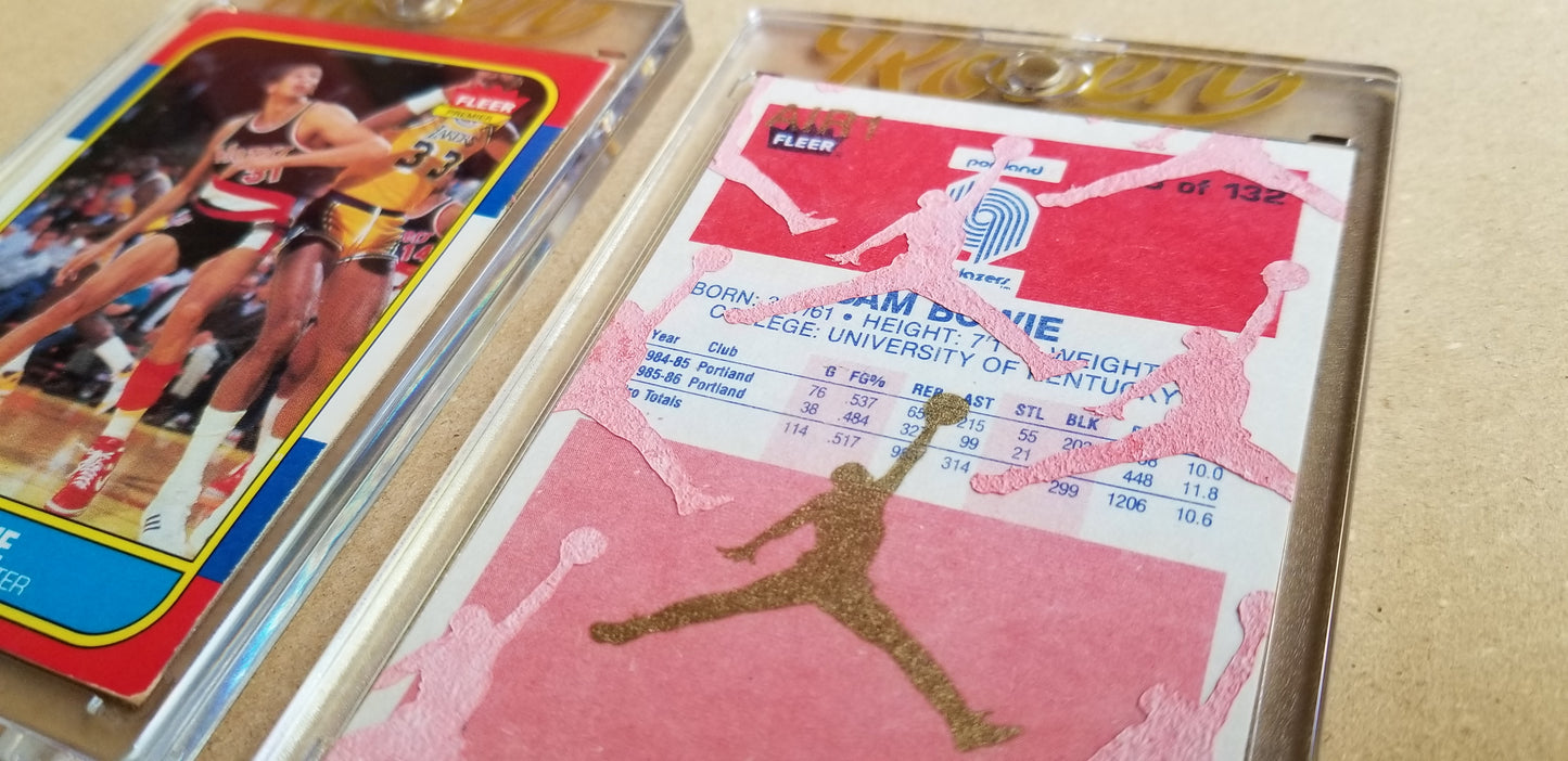 Baseball card art by Matthew Lee Rosen (aka Matthew Rosen) - Sam Bowie Jumpman