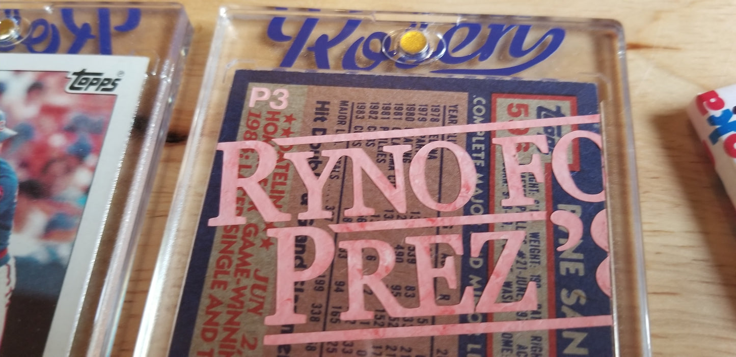 Baseball card art by Matthew Lee Rosen (aka Matthew Rosen) - Ryno for Prez ’84