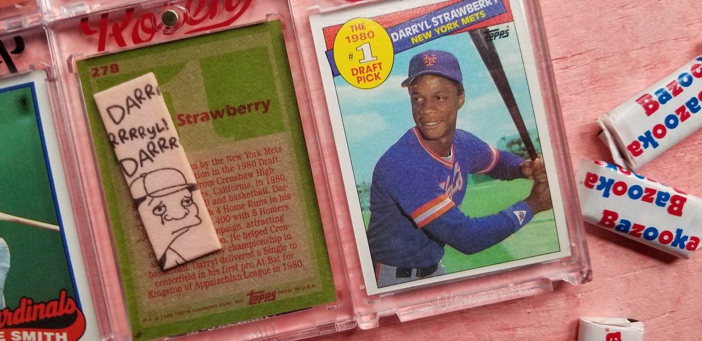 Baseball card art by Matthew Rosen - Simpsons Gum Sticks