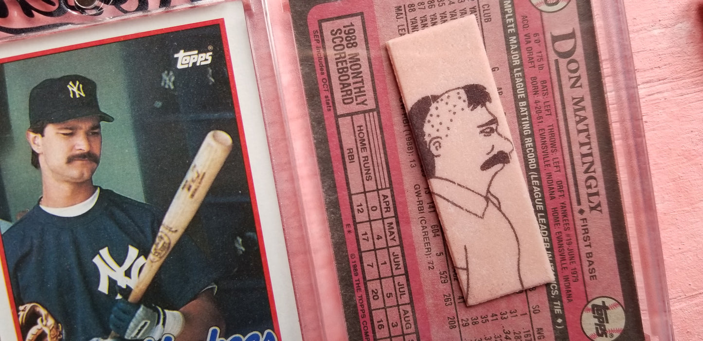 Baseball card art by Matt Rosen - Simpsons Gum Sticks