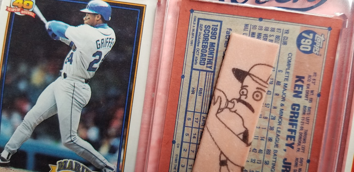 Baseball card art by Matthew Lee Rosen - Simpsons Gum Sticks