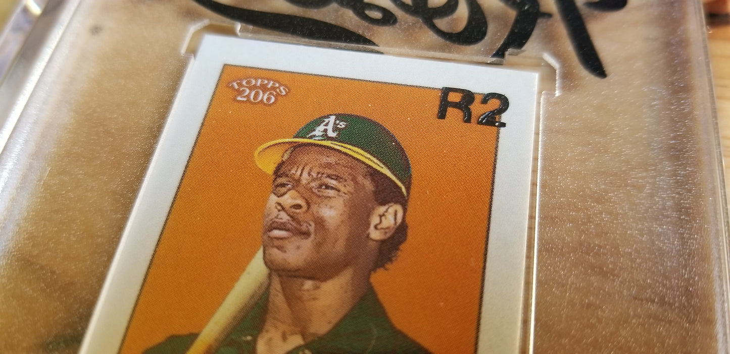 Baseball card art by Matthew Lee Rosen (aka Matthew Rosen) - Rickey Henderson 1980 Topps 