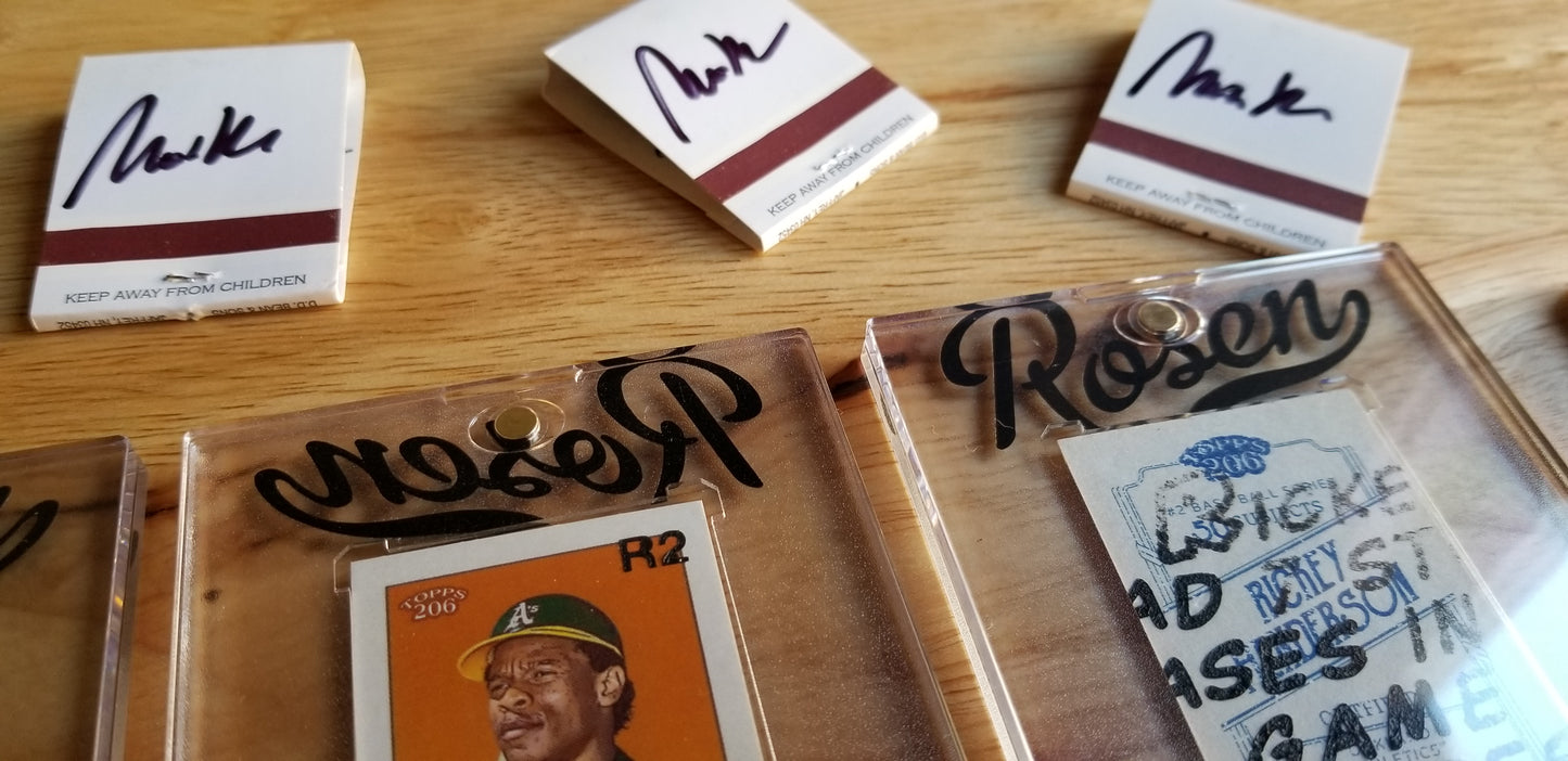 Baseball card art by Matthew Lee Rosen (aka Matthew Rosen) - Rickey Henderson 1980 Topps 