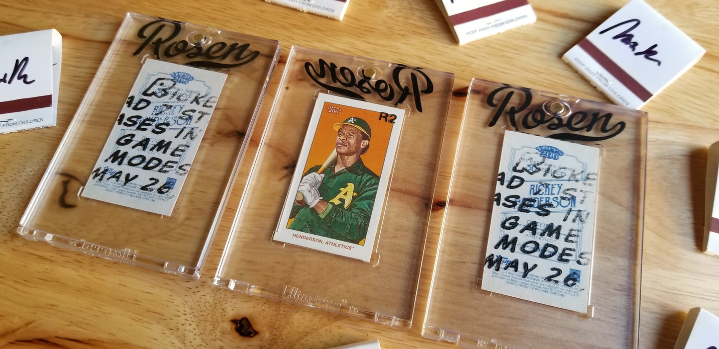 Baseball card art by Matthew Lee Rosen (aka Matthew Rosen) - Rickey Henderson 1980 Topps 