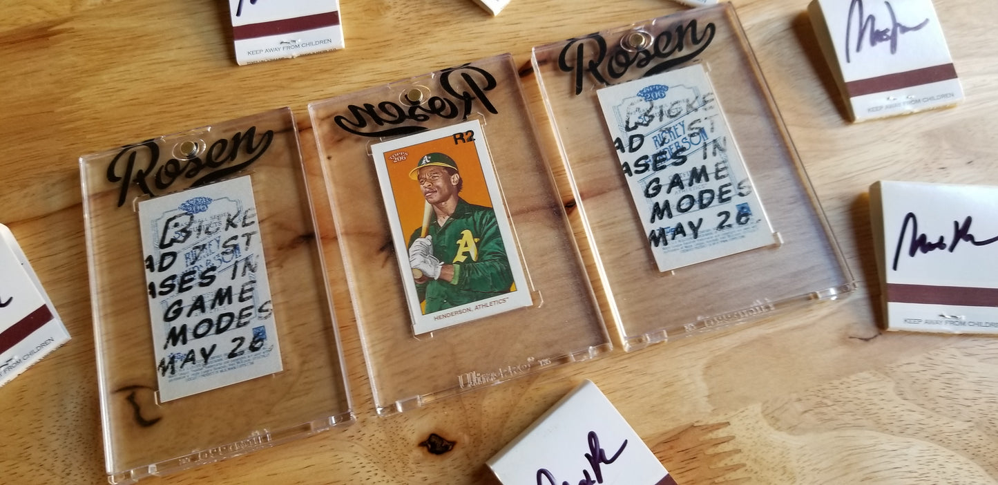 Baseball card art by Matthew Lee Rosen (aka Matthew Rosen) - Rickey Henderson 1980 Topps 