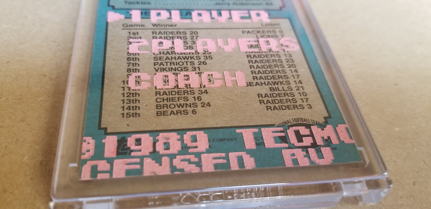 Baseball card art by Matthew Lee Rosen (aka Matthew Rosen) -  Tecmo Bo