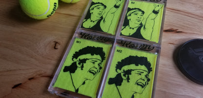 Tennis ball art by Matt Rosen - Serena Williams and John McEnroe