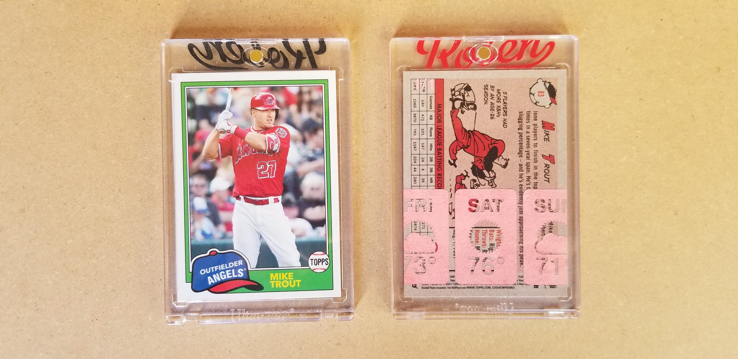 Baseball card art by Matthew Lee Rosen (aka Matthew Rosen) - Mike Trout