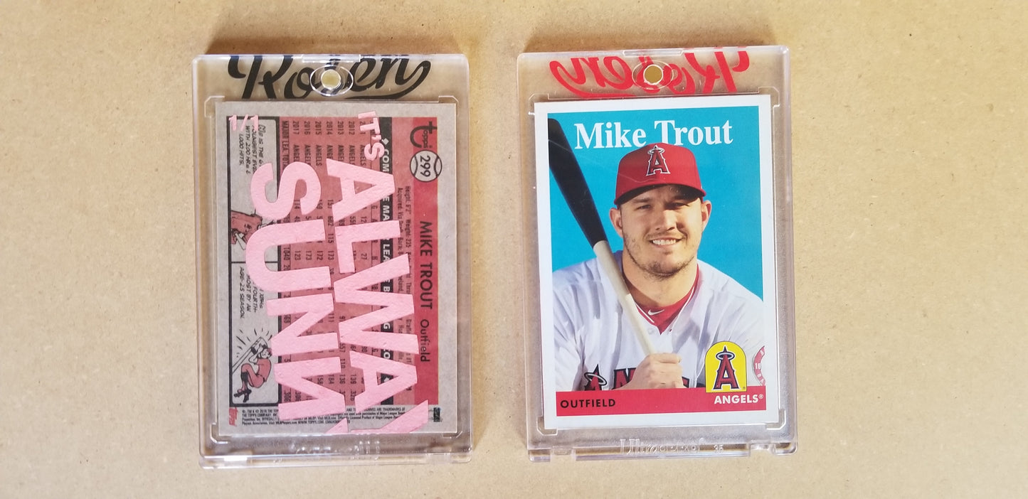 Baseball card art by Matthew Lee Rosen (aka Matthew Rosen) - Mike Trout