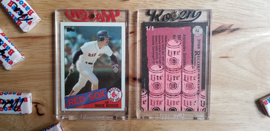 Baseball card art by Matthew Lee Rosen (aka Matthew Rosen) - Gum Stick Collector Cards - Wade Boggs Lite Beer