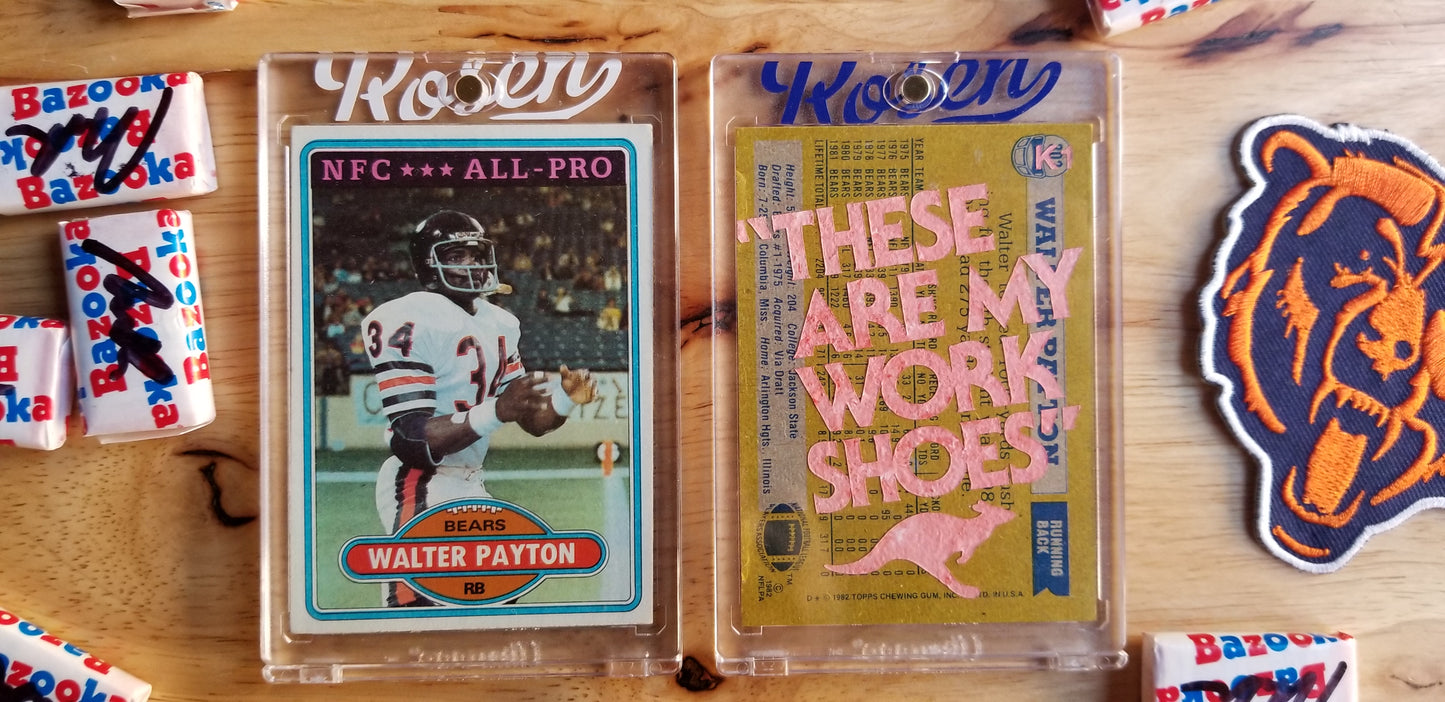 Baseball card art by Matthew Rosen - Walter Payton ROOS