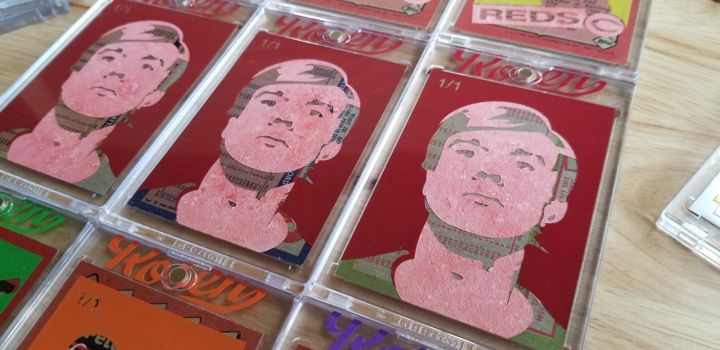 Baseball card art by Matt Rosen - Andy Warhol Self portrait