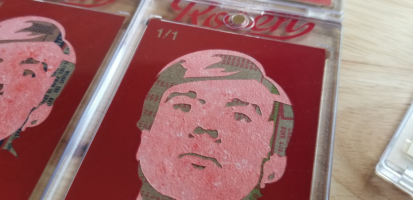 Baseball card art by Matt Rosen - Andy Warhol Self portrait