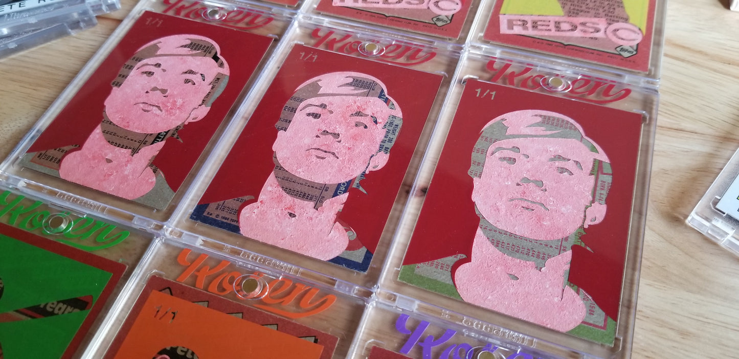 Baseball card art by Matt Rosen - Andy Warhol Self portrait