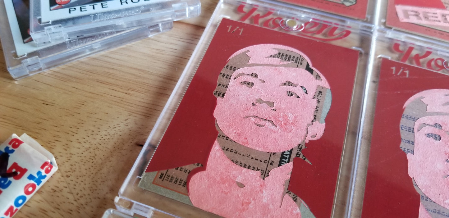 Baseball card art by Matt Rosen - Andy Warhol Self portrait