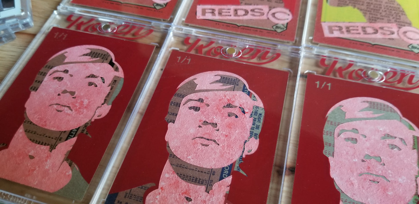 Baseball card art by Matt Rosen - Andy Warhol Self portrait