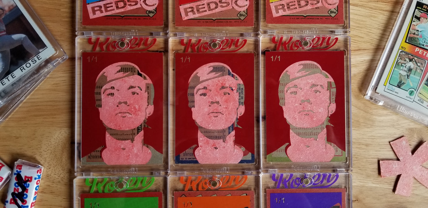 Baseball card art by Matt Rosen - Andy Warhol Self portrait