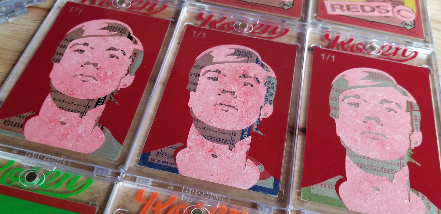 Baseball card art by Matt Rosen - Andy Warhol Self portrait