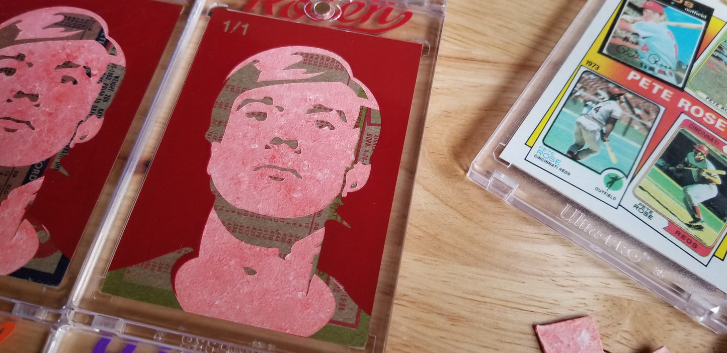 Baseball card art by Matt Rosen - Andy Warhol Self portrait