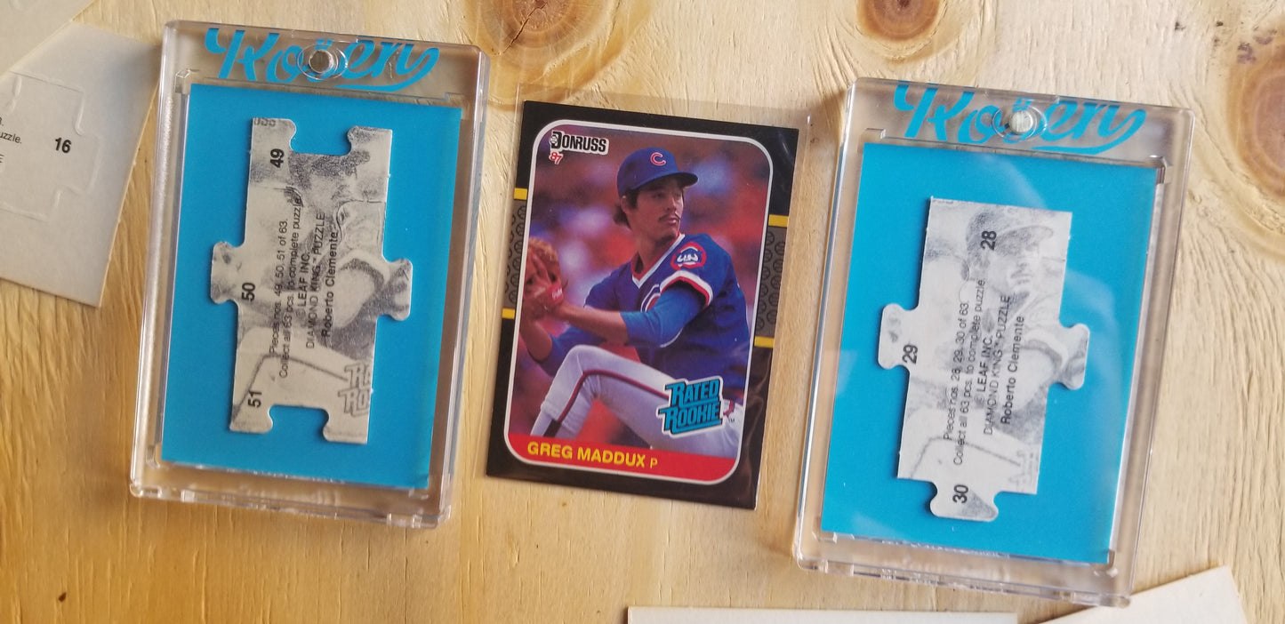 Baseball card art by Matthew Lee Rosen - 1987 Donruss Greg Maddux DK Puzzle