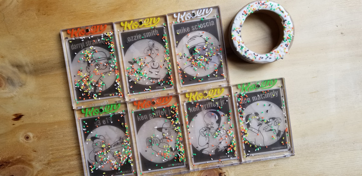 Baseball card art by Matthew Lee Rosen - Simpsons Donut Sprinkles