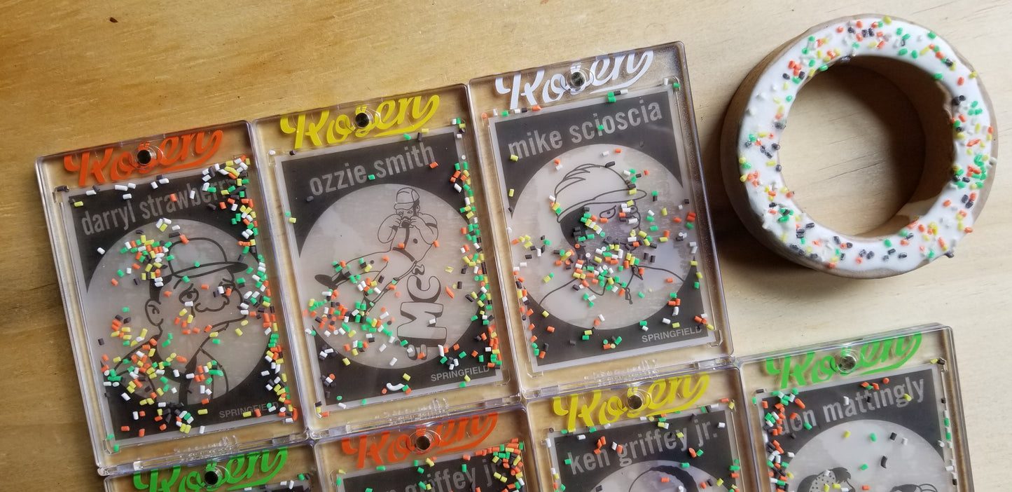 Baseball card art by Matt Rosen - Simpsons Donut Sprinkles