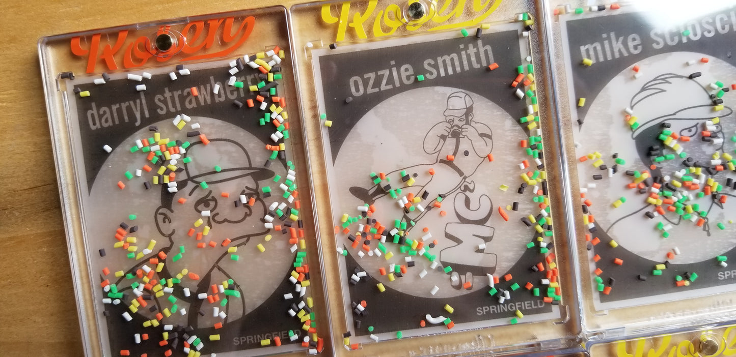 Baseball card art by Matthew Lee Rosen - Simpsons Donut Sprinkles