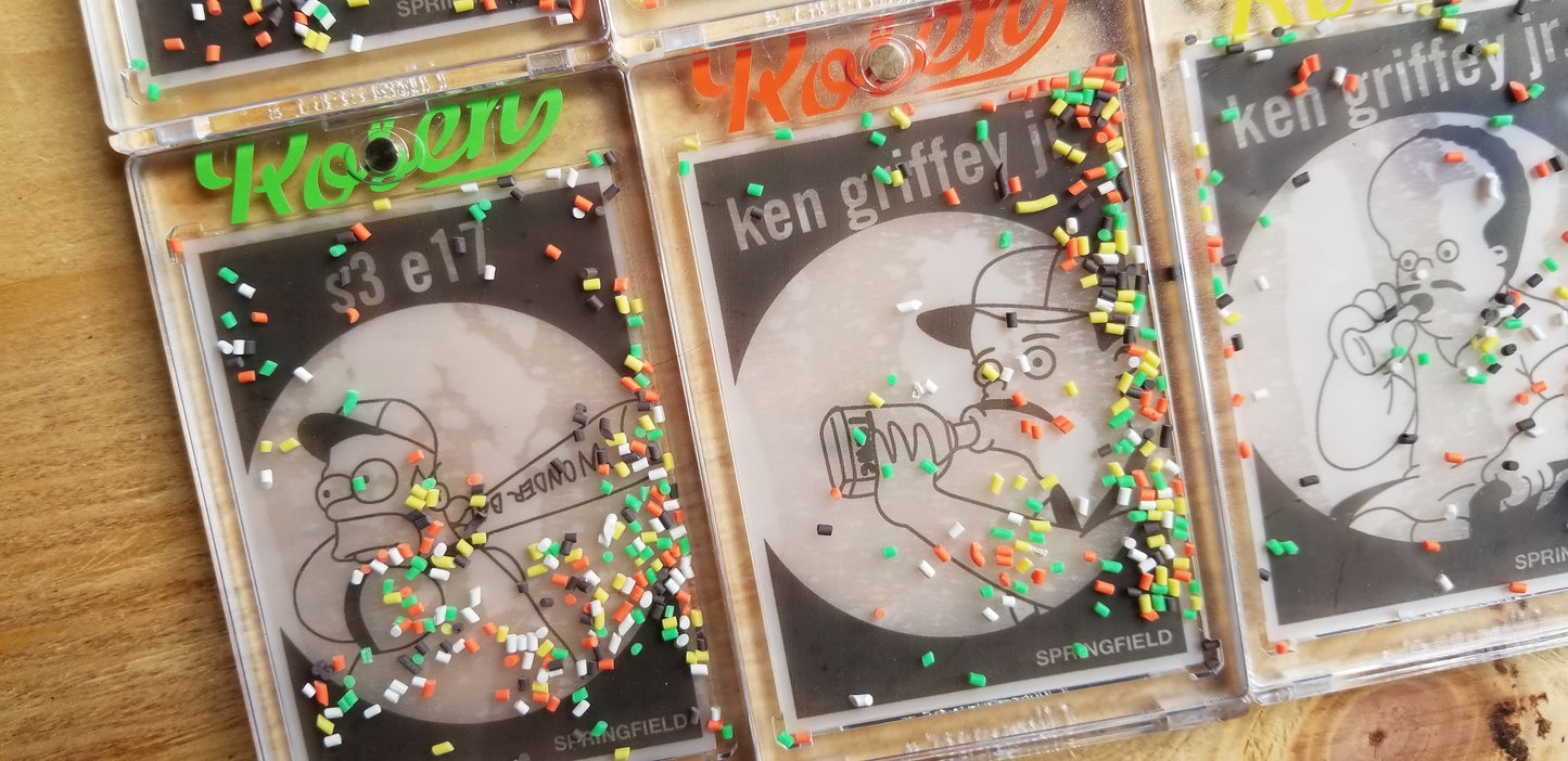 Baseball card art by Matthew Lee Rosen - Simpsons Donut Sprinkles