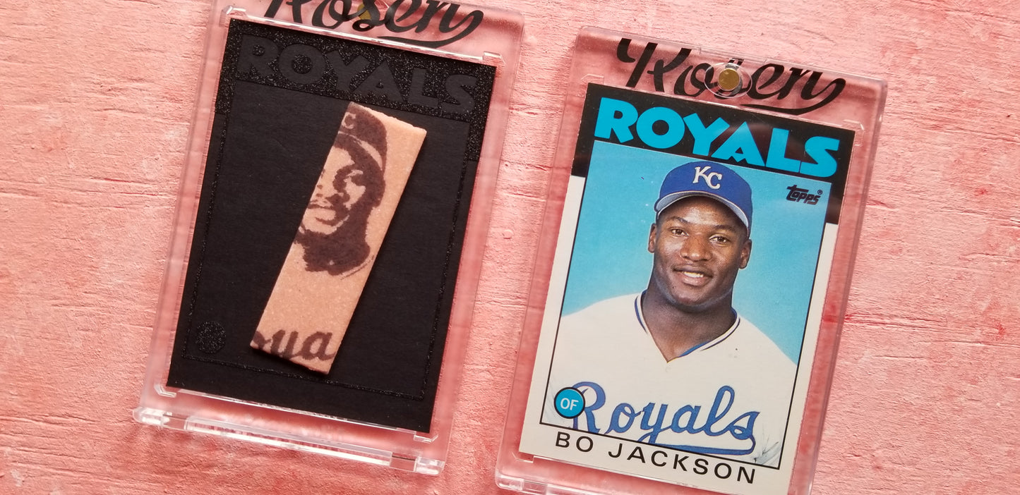 Baseball card art by Matthew Rosen - 1986 Topps Bo Jackson Bubble Gum