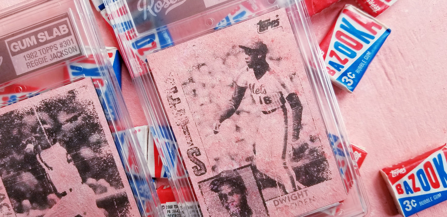 Baseball card art by Matt Rosen - Gum Slabs Series 4