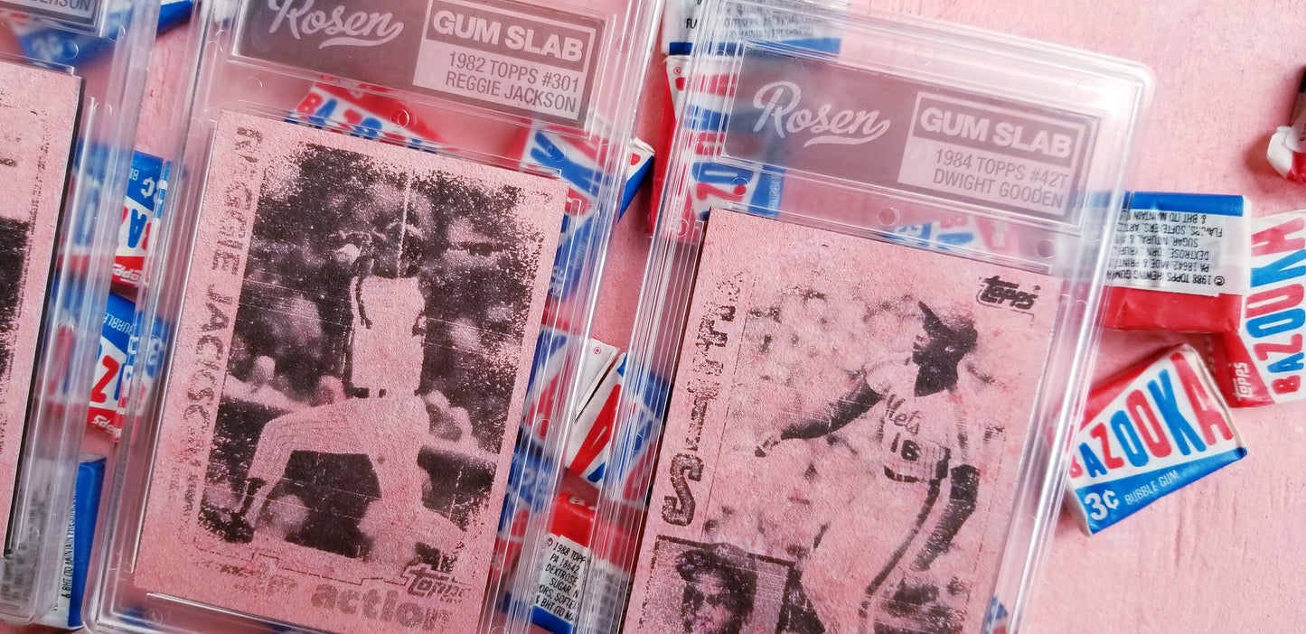 Baseball card art by Matt Rosen - Gum Slabs Series 4