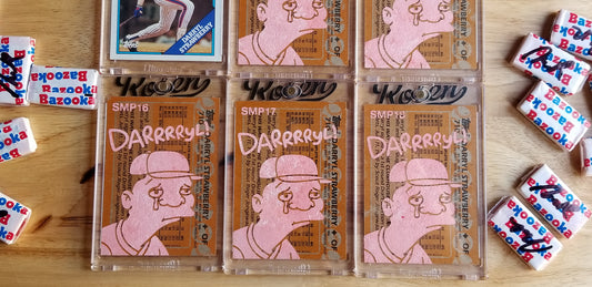 Baseball card art by Matthew Rosen  - Gum Stick Collector Cards - Darrrryl