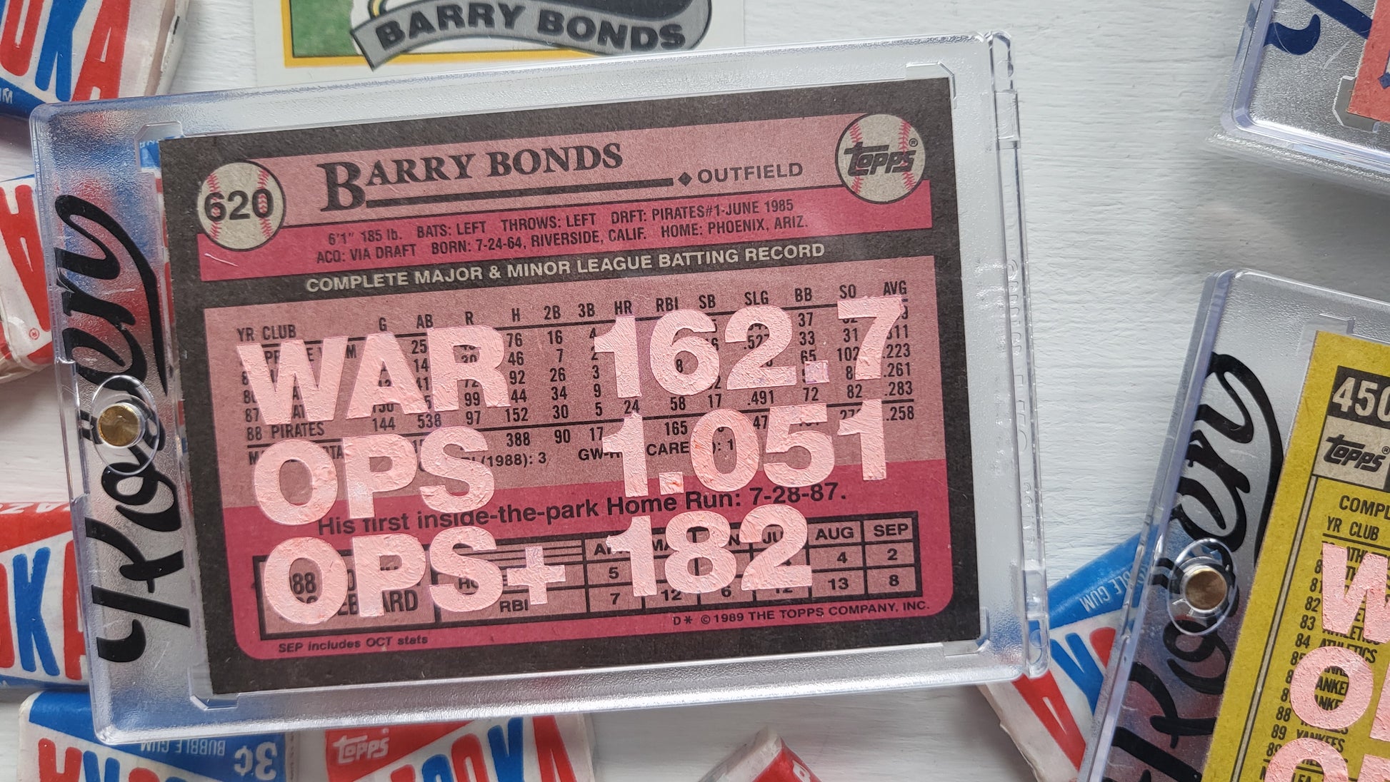 Matthew Lee Rosen 1989 Topps Barry Bonds gum