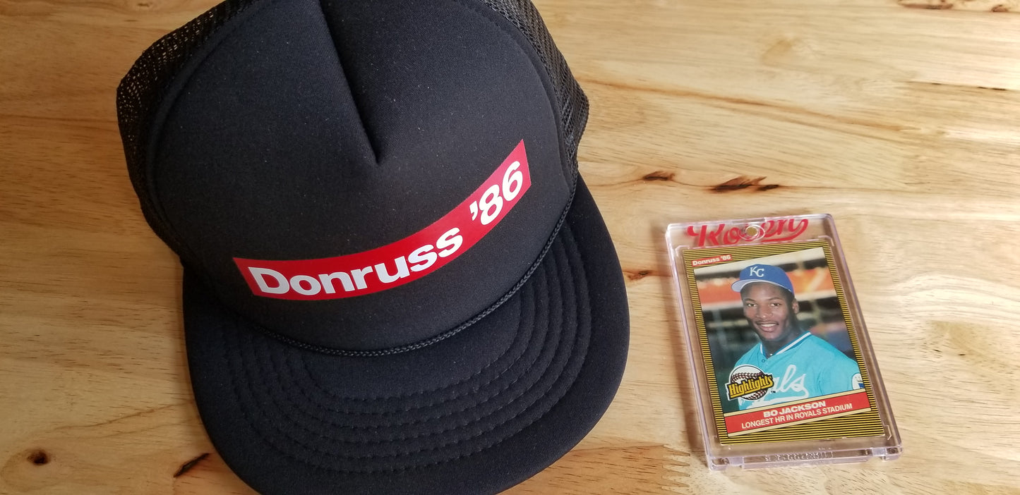 1986 Donruss trucker cap by baseball card artist Matthew Rosen 