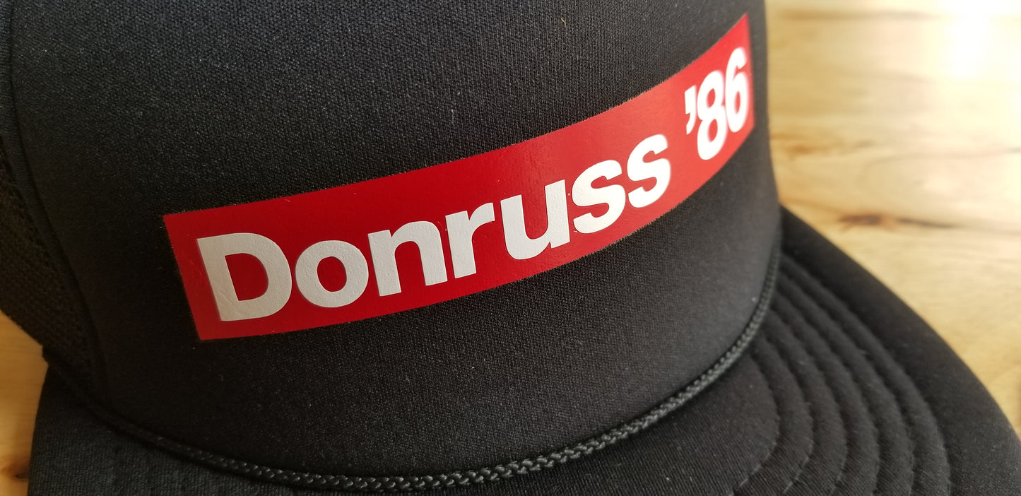 1986 Donruss trucker cap by baseball card artist Matthew Rosen 