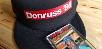 1986 Donruss trucker cap by baseball card artist Matthew Rosen 