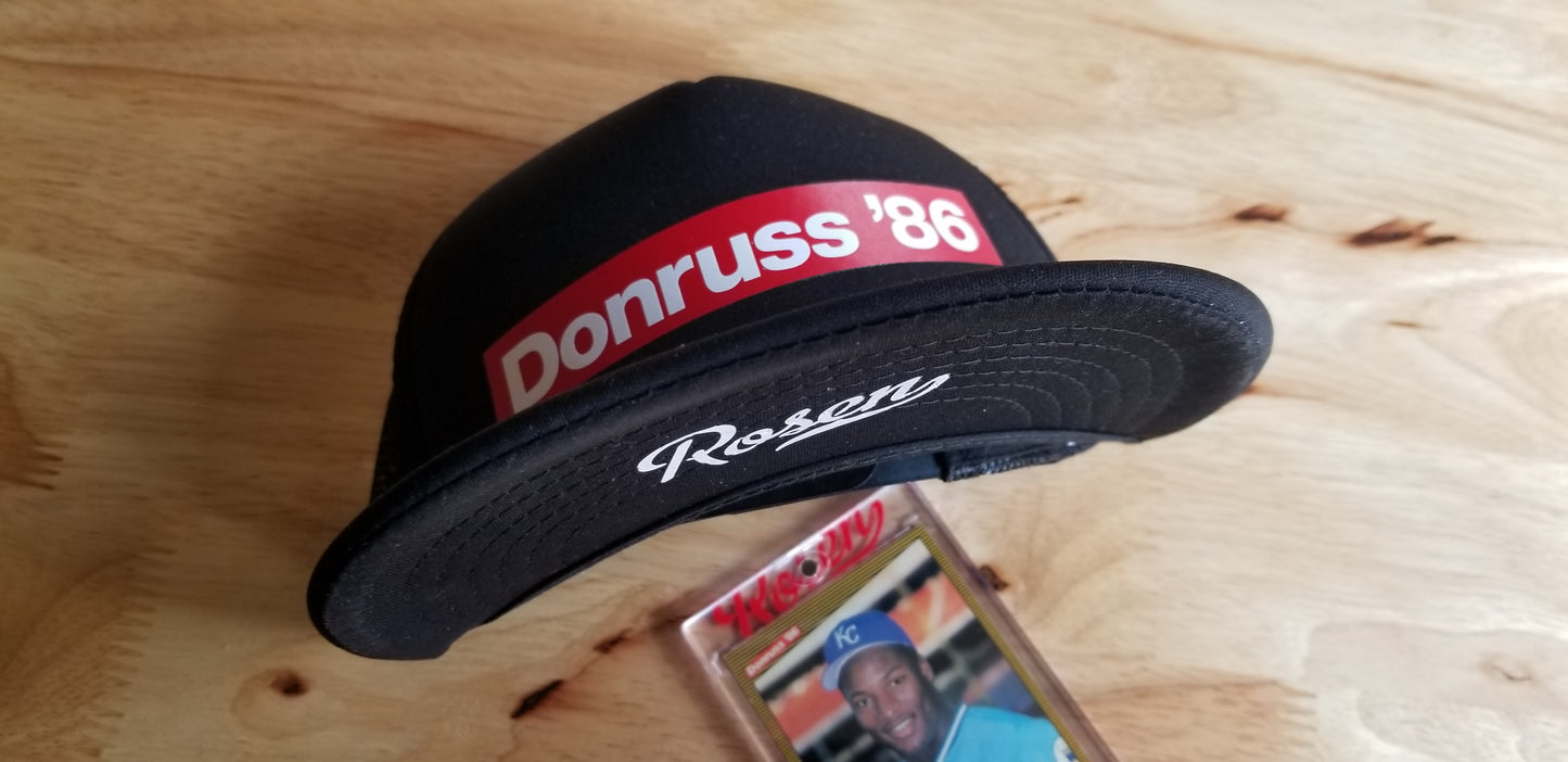 1986 Donruss trucker cap by baseball card artist Matthew Rosen 