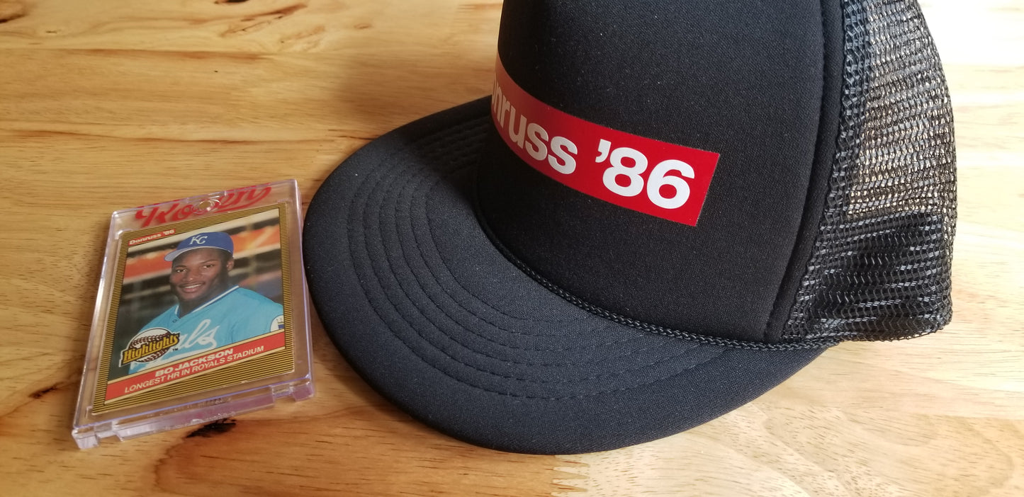 1986 Donruss trucker cap by baseball card artist Matthew Rosen 