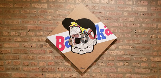 Baseball card art by Matthew Lee Rosen (aka Matthew Rosen) - Bazooka Joe