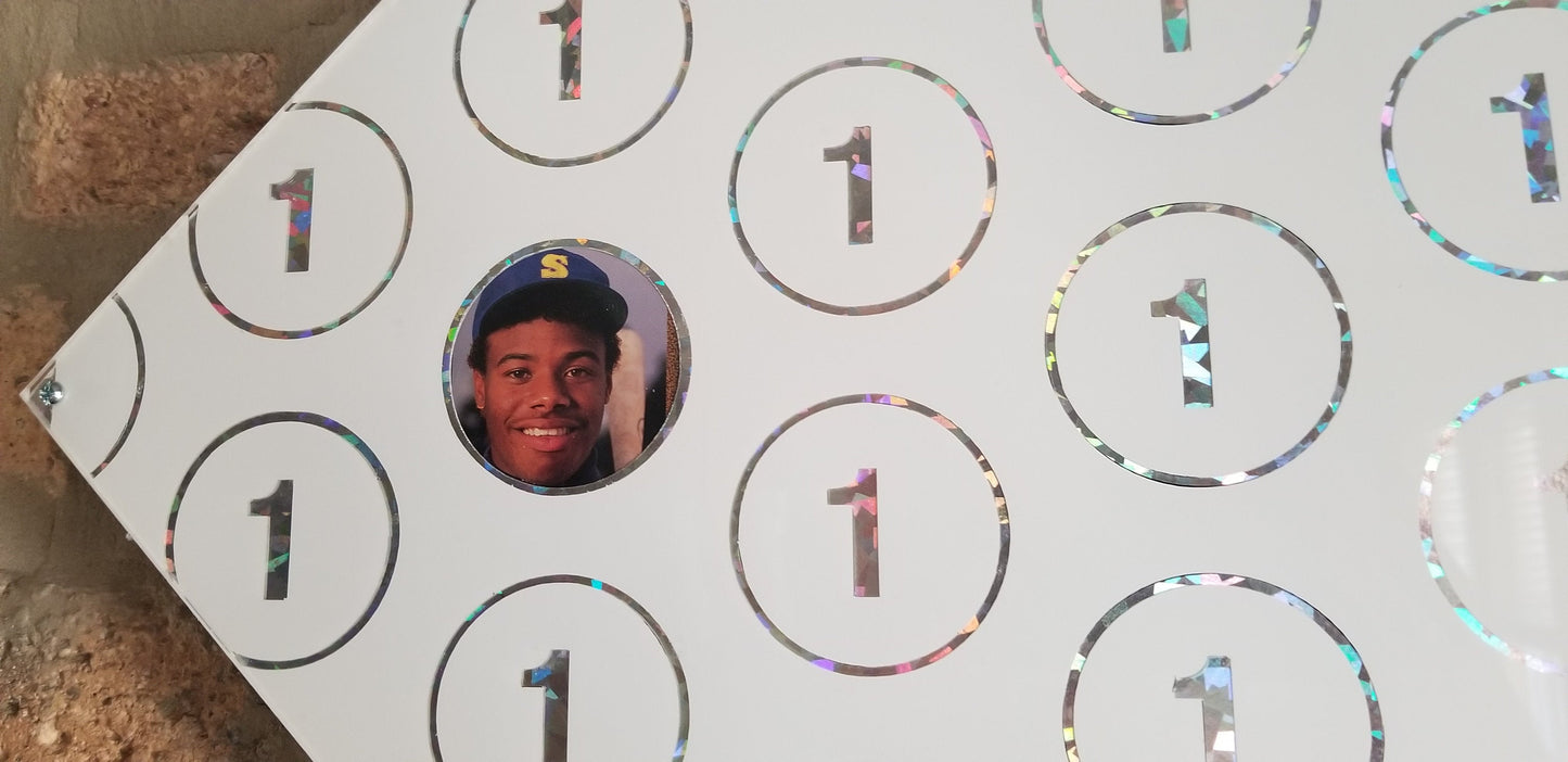 Baseball card art by Matthew Lee Rosen (aka Matthew Rosen) - Overproduction ('89 Upper Deck Card #1: Griffey Jr.)