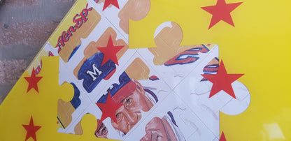Baseball card art by Matthew Lee Rosen (aka Matthew Rosen) - Warren Spahn '88 Diamond King Puzzle